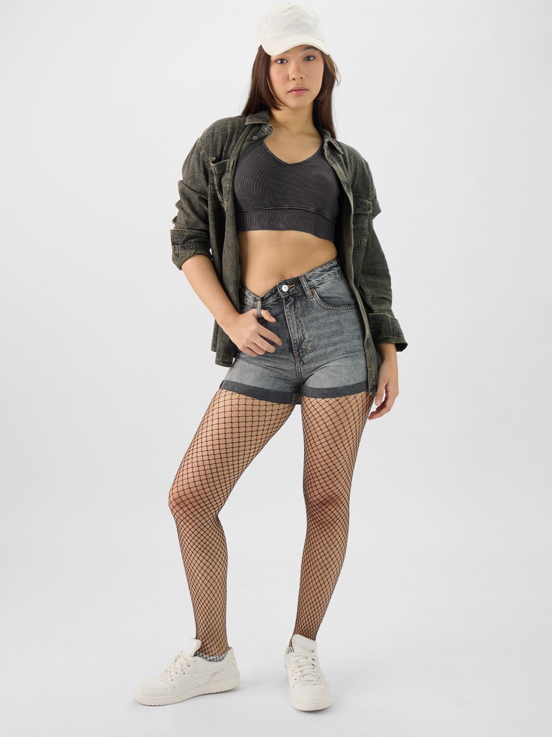 Solids: Acid Wash Grey Women Bralette