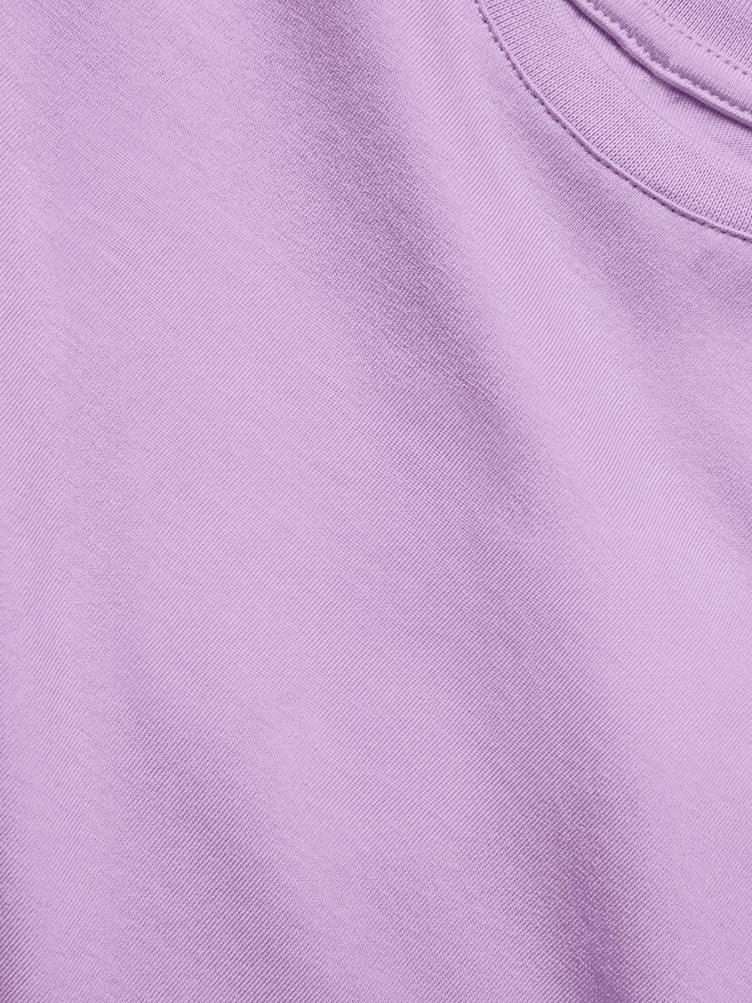 Solids: Lavender Girls Cotton T-Shirts (2-8 Yrs)