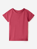 Solids: Rose Girls Cotton T-Shirts (2-8 Yrs)