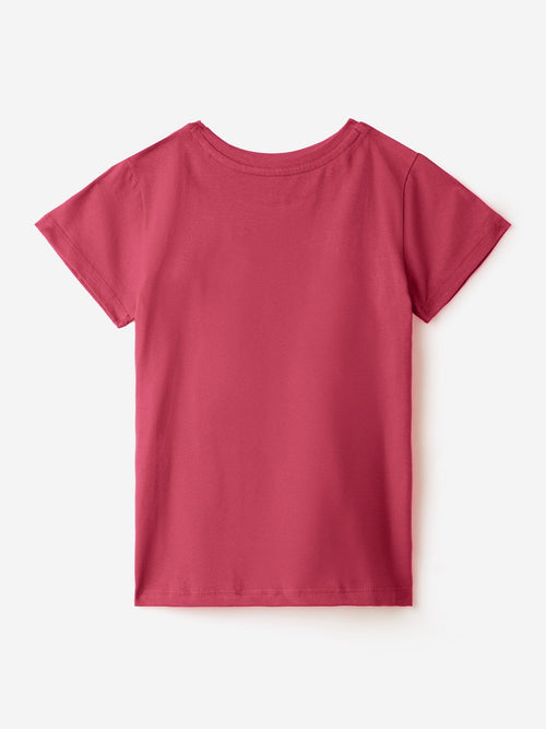 Solids: Rose Girls Cotton T-Shirts (2-8 Yrs)