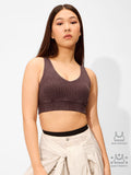 Solids: Acid Wash Mocha Women Bralette