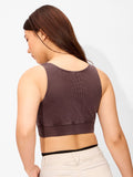 Solids: Acid Wash Mocha Women Bralette