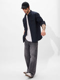 Solids: Navy Men Utility Shirts