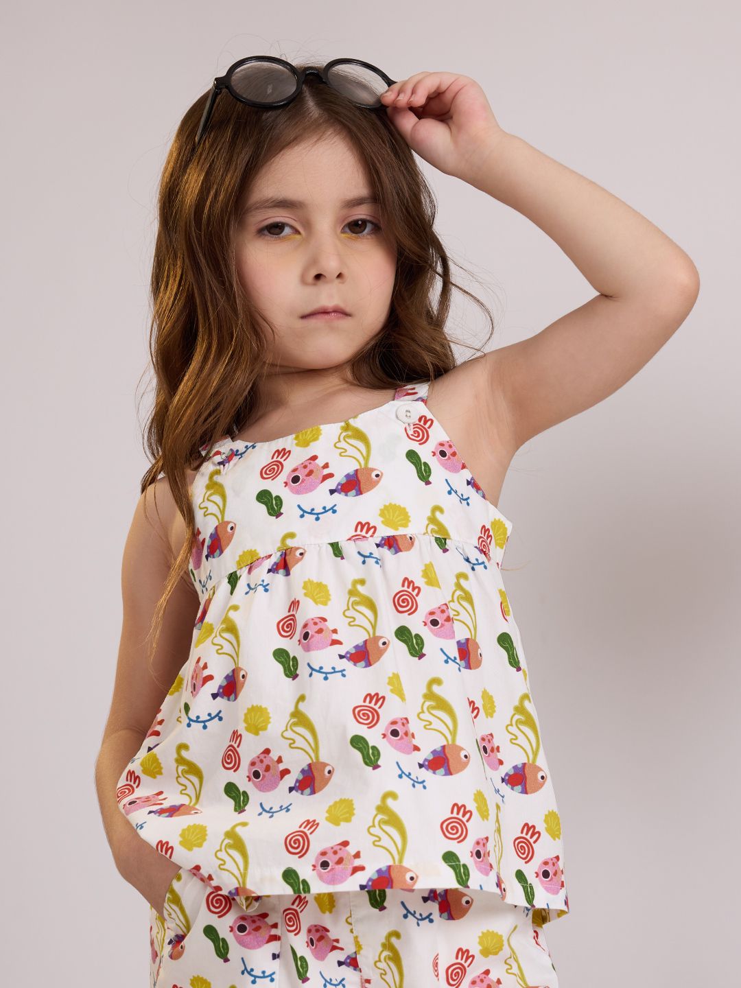 TSS Originals: Little Fishy Girls Cotton Tops (2-8 Yrs)