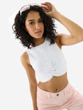 Essential Solids: Serene White Women Knit Tops