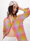 Textured Shirt: Tex Mex Women Oversized Shirts
