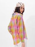 Textured Shirt: Tex Mex Women Oversized Shirts