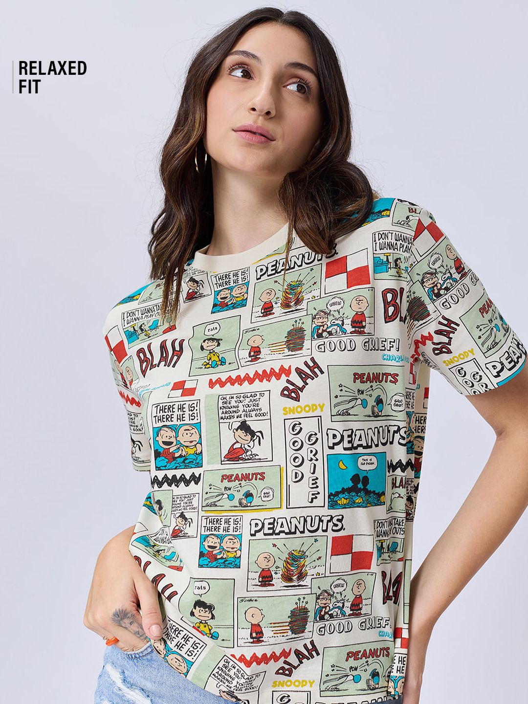 Peanuts: Old School Women Relaxed T-Shirts