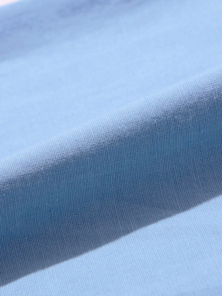 Linen Pant: Carolina Blue Women Straight Pants