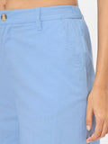 Linen Pant: Carolina Blue Women Straight Pants