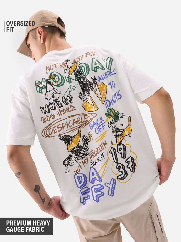Daffy Duck: Allergic To Idiots Oversized T-Shirts