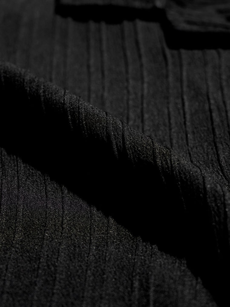 Solids: Black Men Textured Shirts