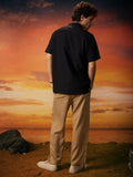 Solids: Black Men Textured Shirts