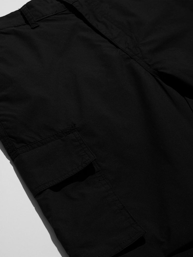 Solids: Ink Black Men Parachute Pants