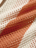 Open Knit Shirt: Apricot Women Oversized Shirts