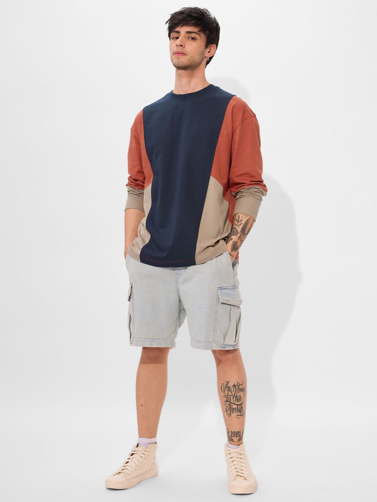 TSS Originals: True Navy Oversized Full Sleeve T-Shirts