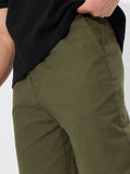 Solids: Olive Green Cotton Linen Pants