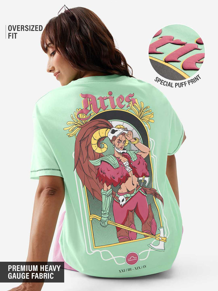 Zodiac: Aries Women Oversized T-Shirts