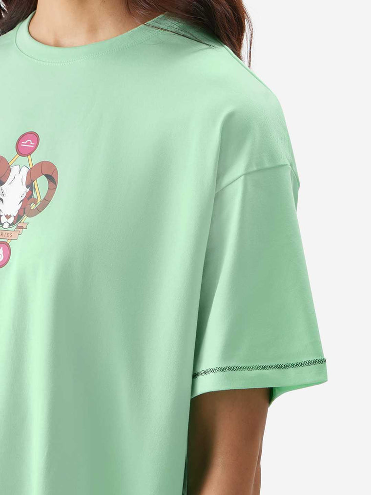 Zodiac: Aries Women Oversized T-Shirts