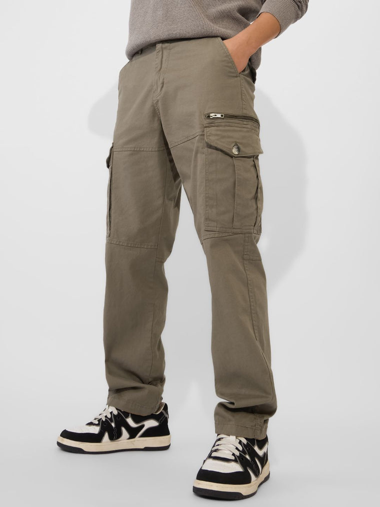Solids: Hunter Green Men Cargo Pants