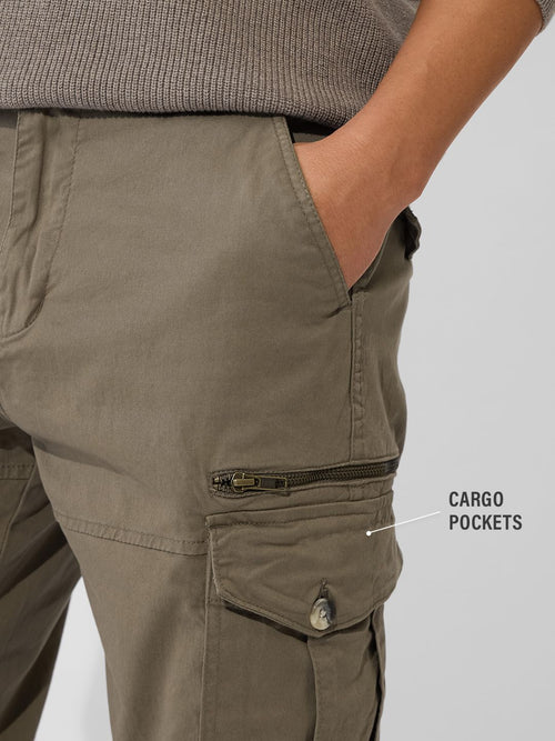 Solids: Hunter Green Men Cargo Pants