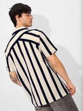 Striped Shirt: Eclipse Men Textured Shirts