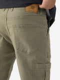 Solids: Light Olive (Straight Fit) Men Cargo Jeans
