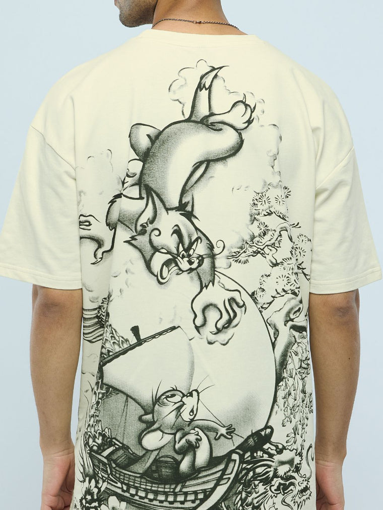 Tom And Jerry: Angry Tom Oversized T-Shirts