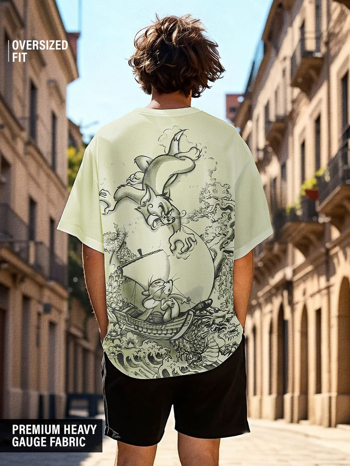 Tom And Jerry: Angry Tom Oversized T-Shirts