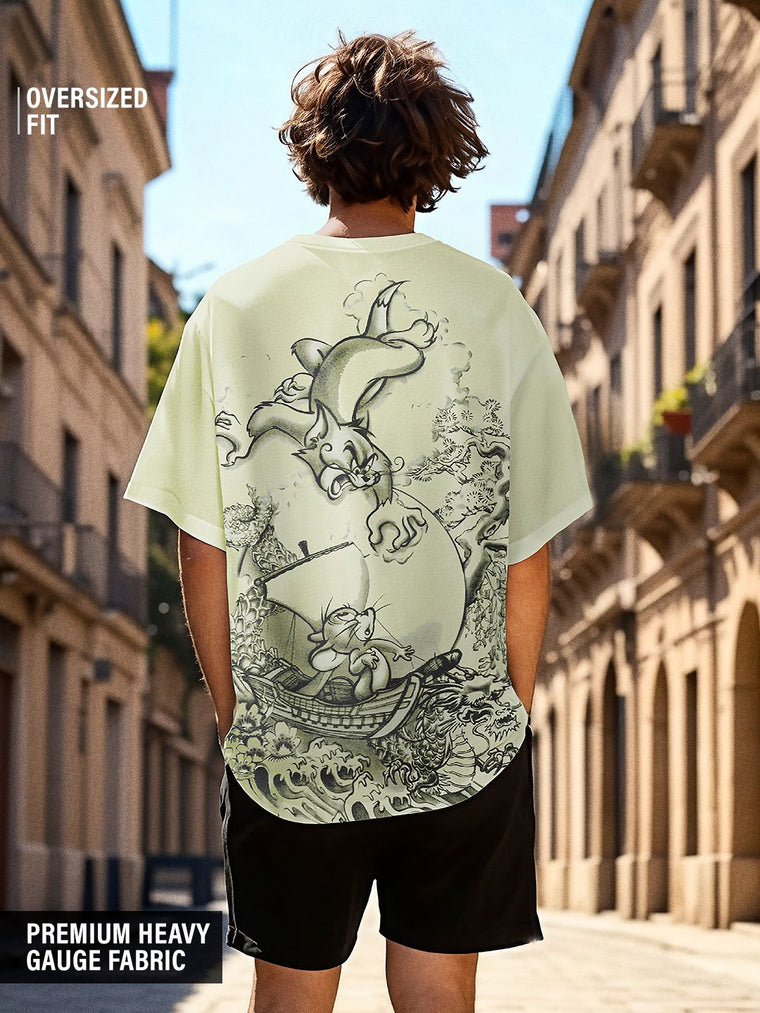Tom And Jerry: Angry Tom Oversized T-Shirts