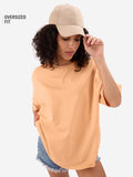 Street Solids: Fuzzy Peach Women Oversized T-Shirts