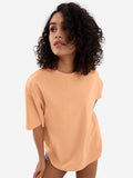 Street Solids: Fuzzy Peach Women Oversized T-Shirts