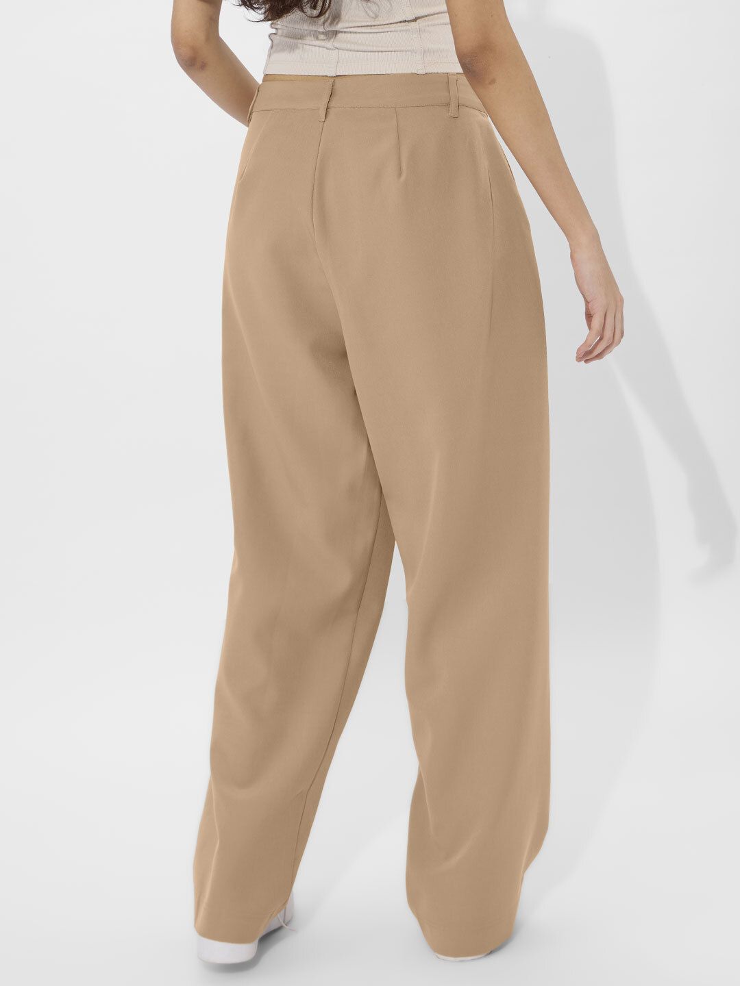 Korean Pants: Camel Women Straight Pants