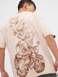 Popeye: Biker Sketch Oversized T-Shirts