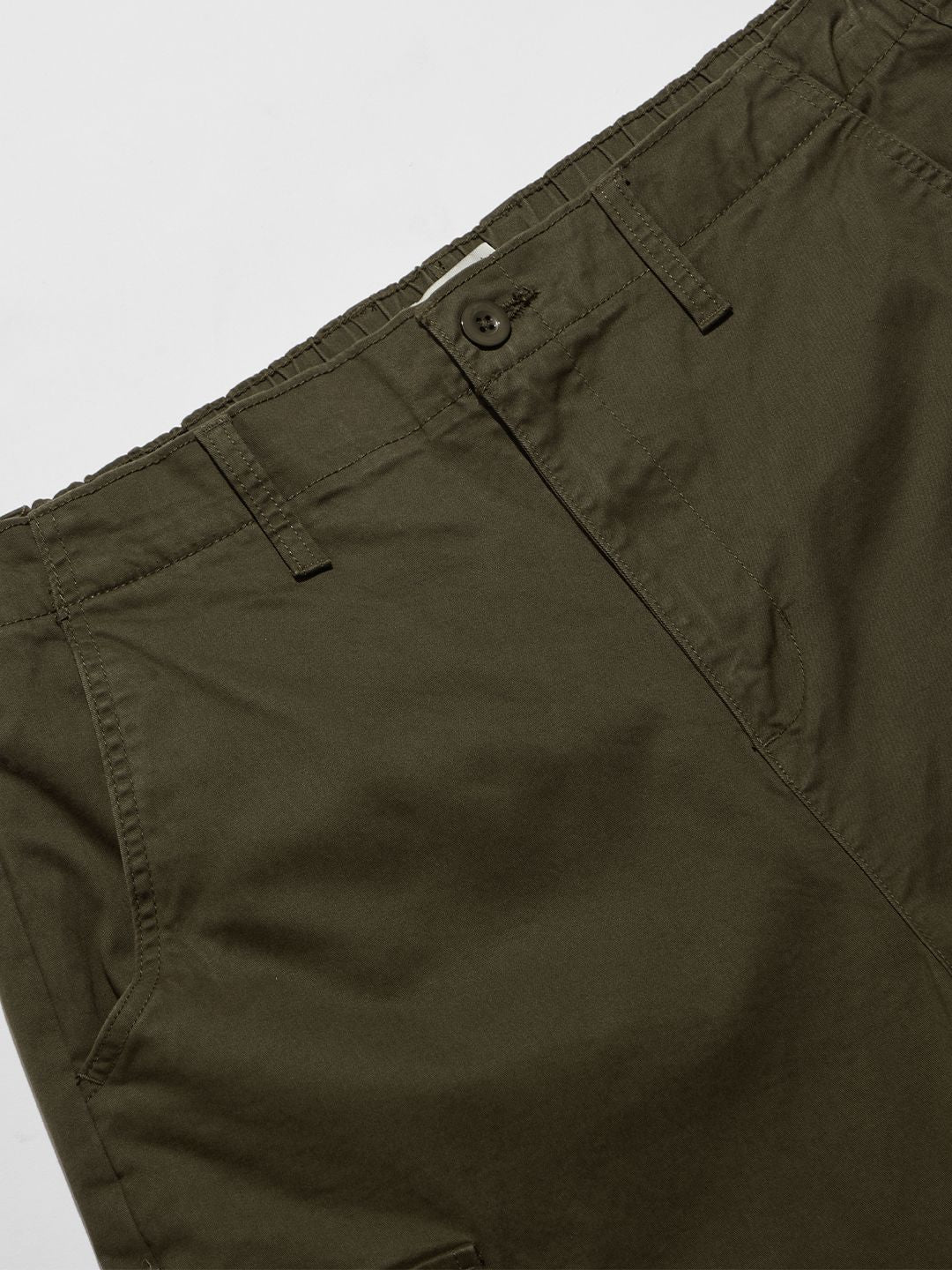 Solids: Olive Green Men Cargo Pants