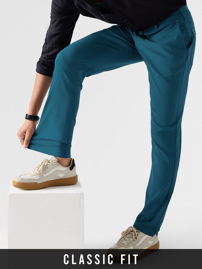 Power Stretch Pants: Steel Blue Men Pants