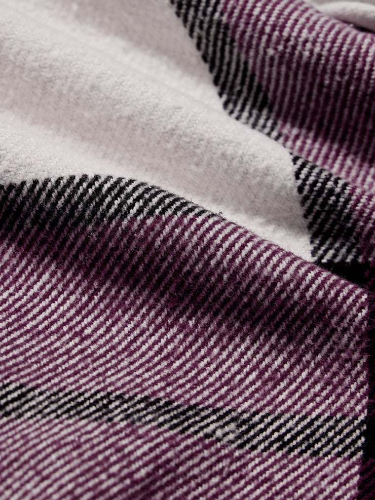 Plaid Hooded Shacket: Mauve Mist Men Shackets