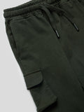 Solids: Olive Green Boys Cotton Joggers (2-8 Yrs)