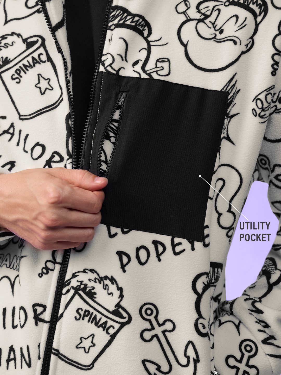 Polar Fleece Jacket: Legend Popeye Jackets