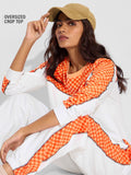 TSS Originals: Orange Racer Women Oversized Cropped T-Shirts