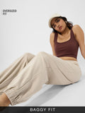 Solids Joggers: Off-White Women Cinched Joggers