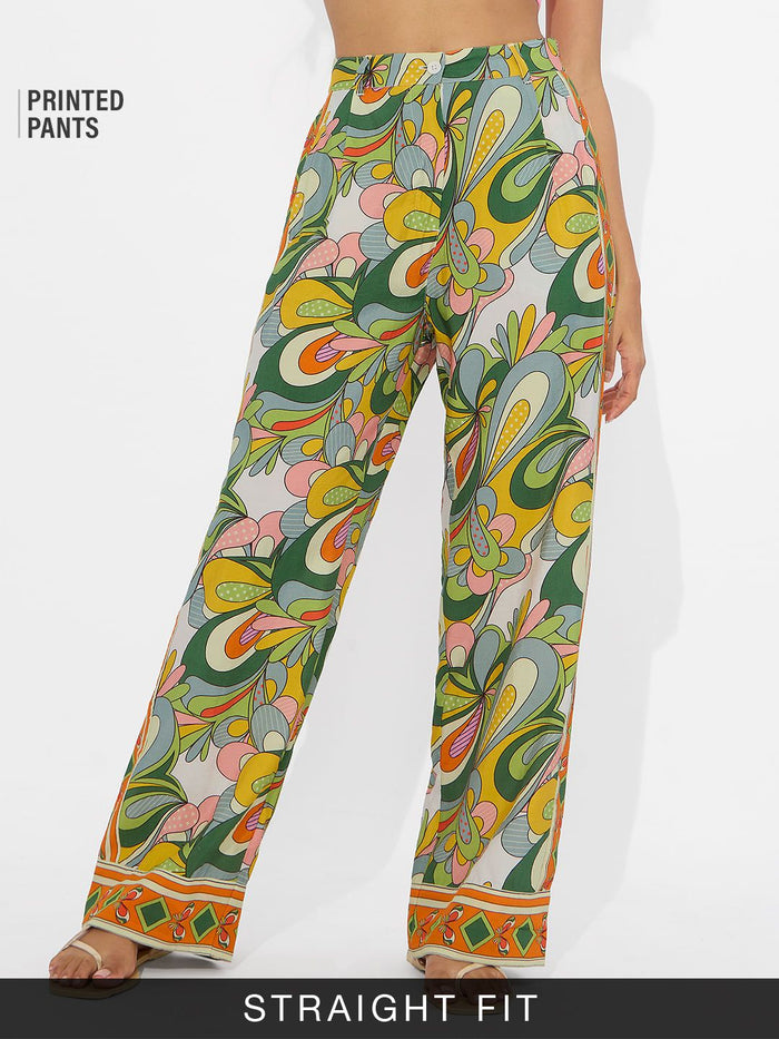 TSS Originals: Modern Paisley Women Straight Pants
