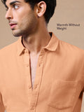 Cotton Linen: Peach Cotton Linen Shirts