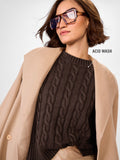 Cable Knit Sweater: Mocha Women Oversized Sweaters