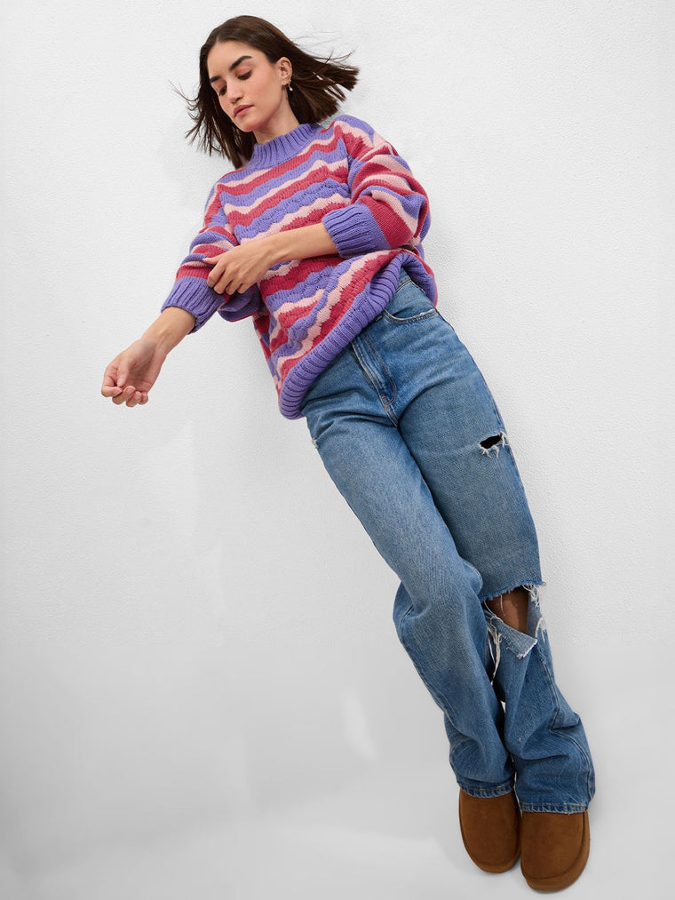 TSS Originals: Cherry Blossom Women Super Oversized Sweaters