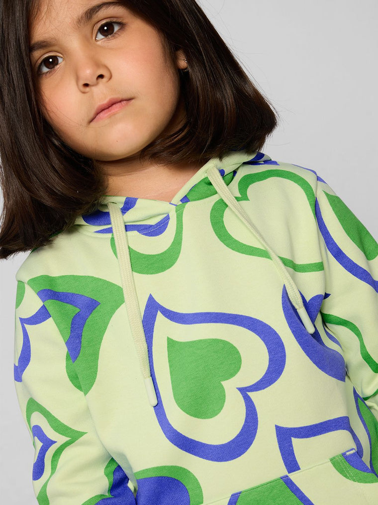 TSS Originals: Marina Hearts Girls Cotton Hoodies (2-8 Yrs)