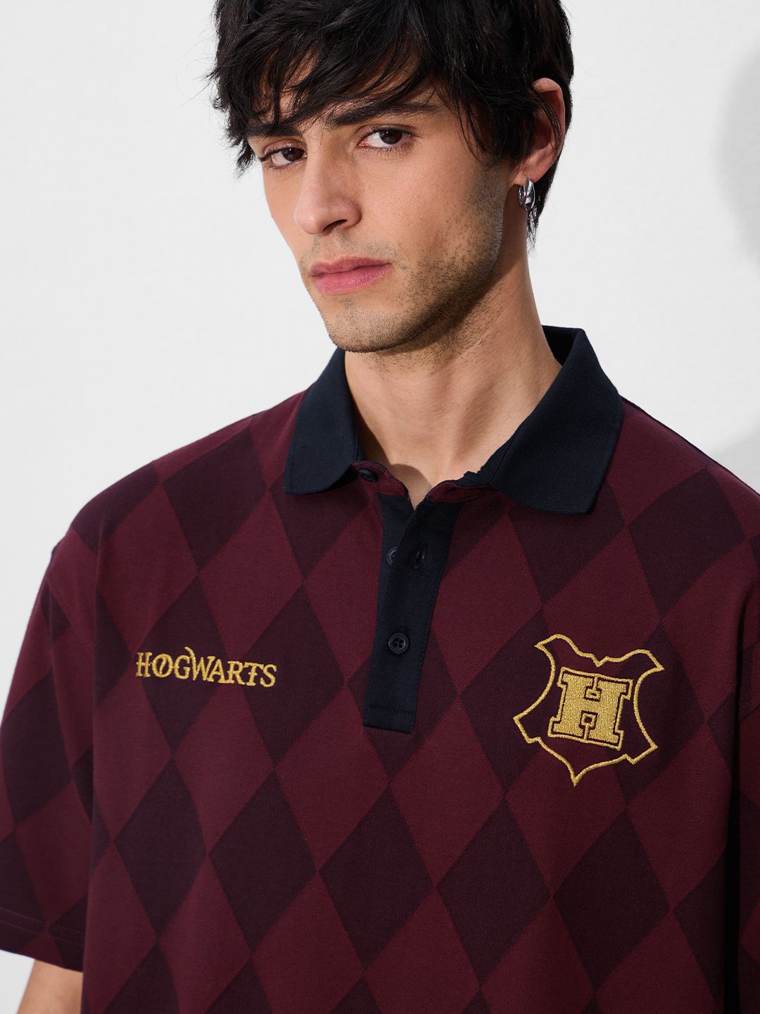 Jacquard Polo: Harry Potter Hogwarts Oversized Polos