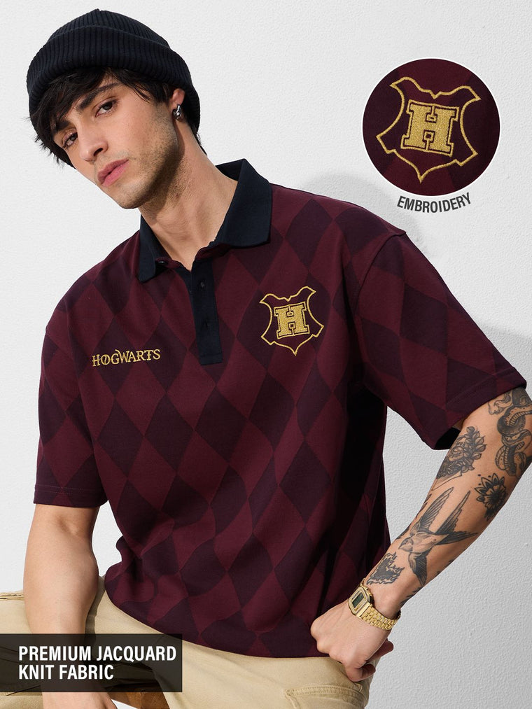 Jacquard Polo: Harry Potter Hogwarts Oversized Polos