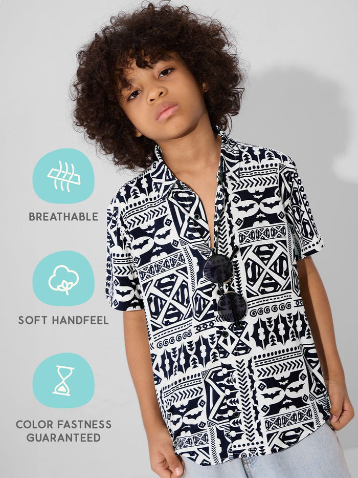 Batman: Geometric Young Boys Shirts (8-14 Yrs)