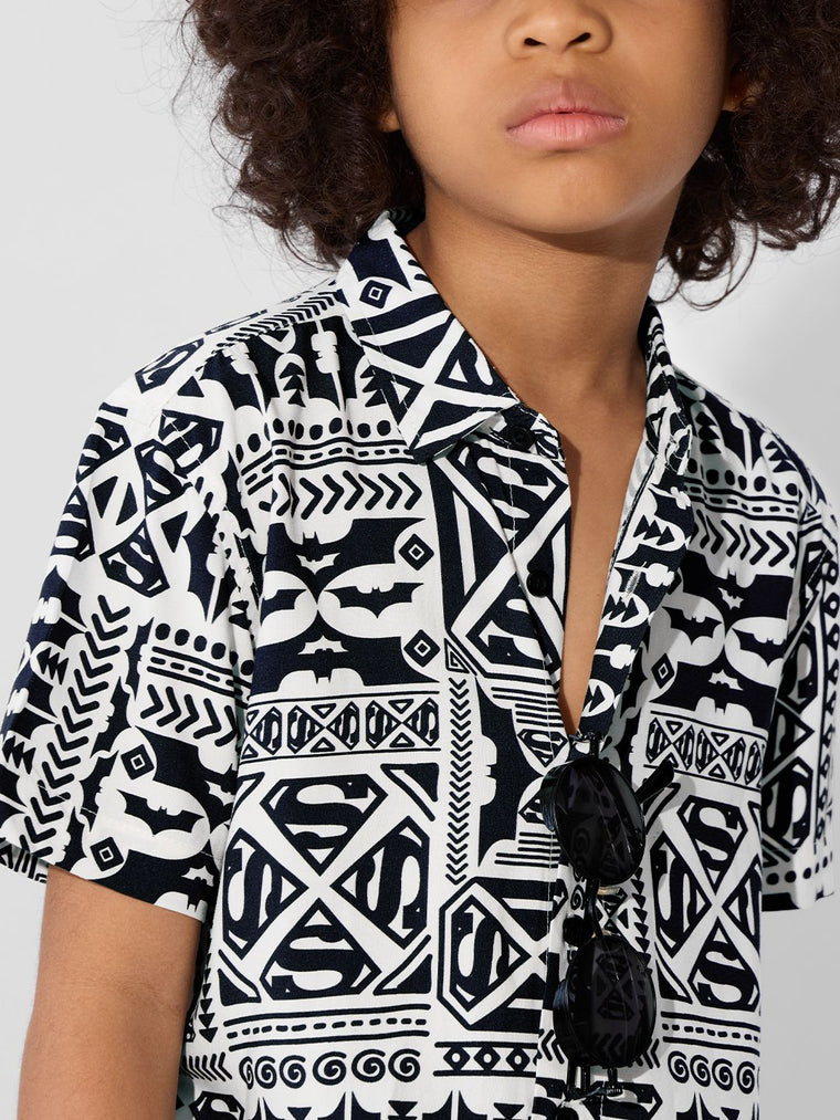Batman: Geometric Young Boys Shirts (8-14 Yrs)